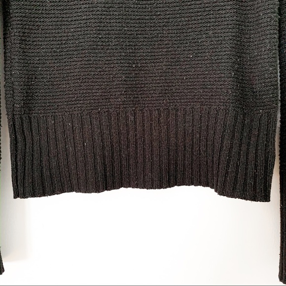 Garage Black Wool Off Shoulder Sweater - Picture 2 of 4